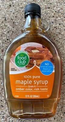 100% pure maple syrup, maple
