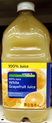 100% white grapefruit juice