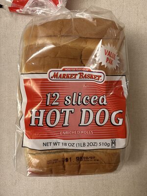 12 Sliced Hot Dog Buns