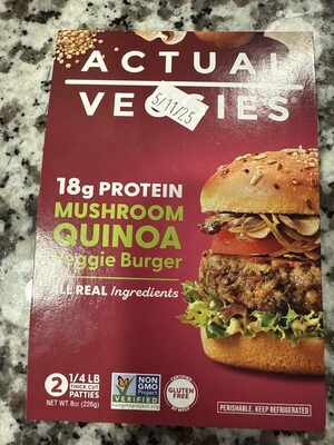 18 Protein Mushroom Quinoa Burger