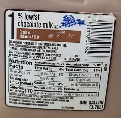 1percent low-fat chocolate milk