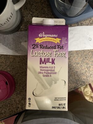 2% Reduced Fat Lactose Free Milk