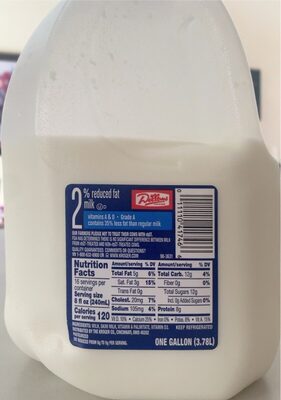 2% reduced fat milk