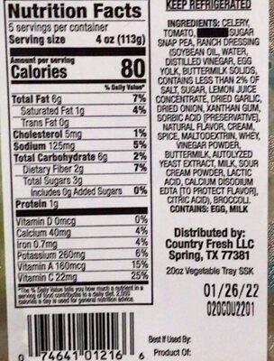 20oz Vegetable Tray SSK