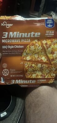 3 Minute Microwave Pizza BBQ Style Chicken