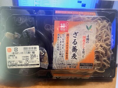 4種の国産だしを使ったざる蕎麦
