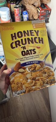 HONEY CRUNCH 'N OATS Corn and Wheat Flake Cereal with Honey Flavored Granola