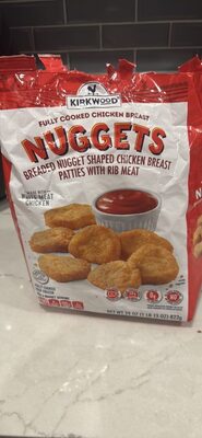 Nuggets Breaded Nugget Shaped Chicken Breast Patties with Rib Meat