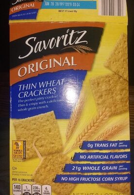 Savoritz original: Thin Wheat Crackers