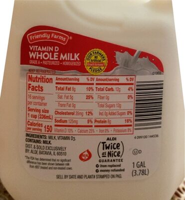 Vitamin D Whole milk