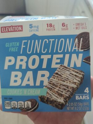 FUNCTIONAL PROTEIN BAR COOKIES 'N CREAM