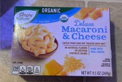 Organic deluxe macaroni and cheese
