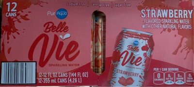 Strawberry flavored sparkling water