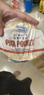 6" White Greek Pita Pocket