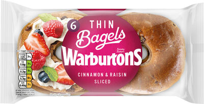 6 Thin Bagels Cinnamon & Raisin Sliced