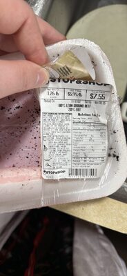 80% Lean Ground Beef 20% Fat