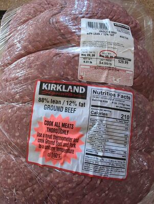 88% lean /12% fat ground beef