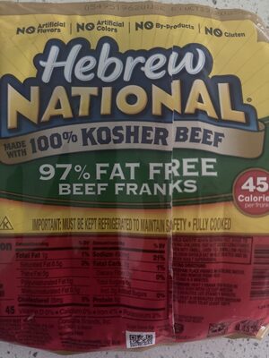 97% Fat free beef Franks