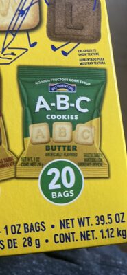 A-B-C Cookies Butter Artificially Flavored