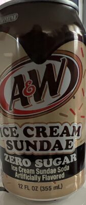 A&W Ice Cream Sundae Zero Sugar Soda