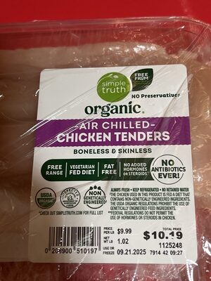 Air Chilled Boneless And Skinless Chicken Tenders