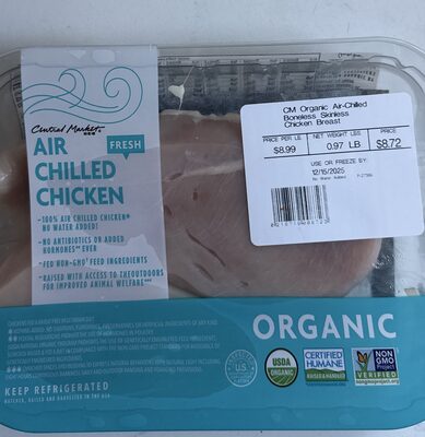 Air chilled boneless chicken breast