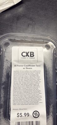 Al Pastor Cauliflower Taco w/ Beans