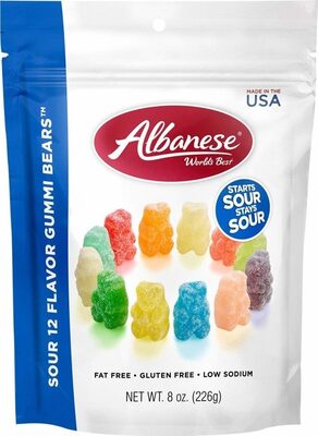 Albanese sour flavor gummi bears