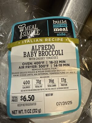 Alfredo Baby broccoli With Cherry Tomatoes