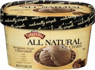 All natural belgian style chocolate ice cream