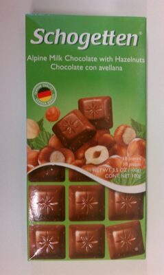 Alpine milk chocolate with hazelnuts bar of bars