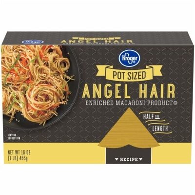 Angel hair, enriched macaroni product