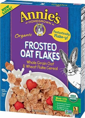Annies organic cereal frosted oat flakes whole grain cereal