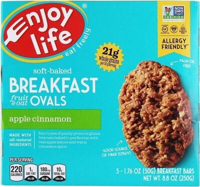 Apple cinnamon breakfast fruit & oat ovals