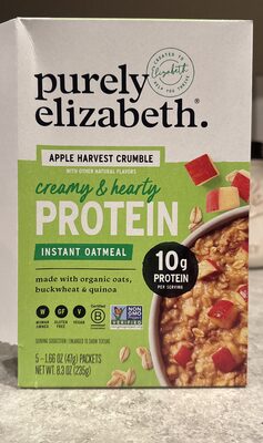 apple harvest crumble creamy & hearty protein instant oatmeal