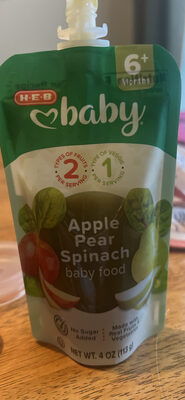 Apple Pear Spinach Baby Food