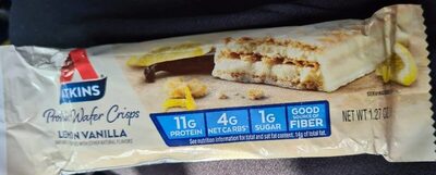 Atkins protein water crisps lemon vanilla