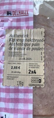 Authentiek Kippengehaktbrood Authentique pain de viande de poulet