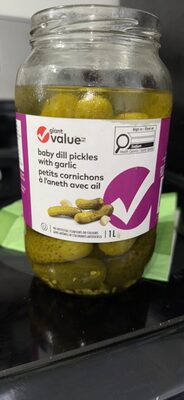 baby dill pickles with garlic