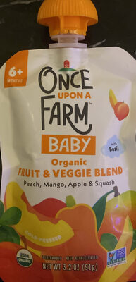 Baby Fruit & Veggie Blend Peach, Mango, Apple & Squash