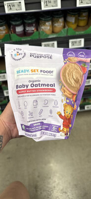 Baby Oatmeal Peanut Butter Strawberry