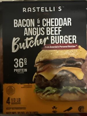 Bacon And Cheddar Angus Butcher Burger