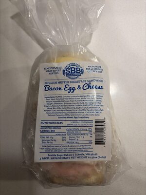 Bacon Egg And Cheese English Muffin Breakfast Sandwich