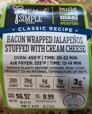 Bacon Wrapped Jalapenos Stuffed With Cream Cheese