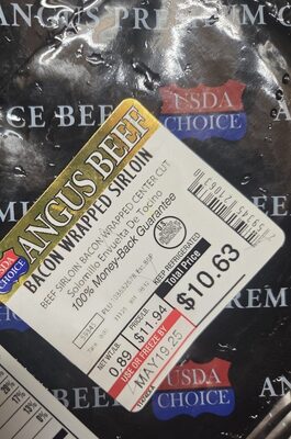 Bacon wrapped sirloin