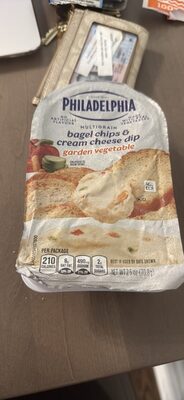 bagel chips & cream cheese dip garden vegetable