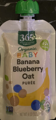 Banana Blueberry Oat Purée