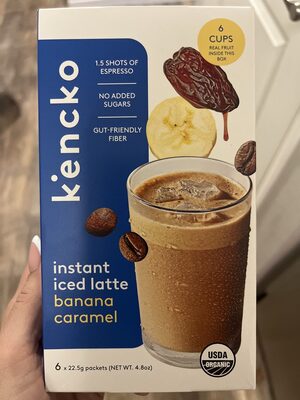 Banana caramel instant iced coffee