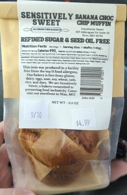 Banana Chocolate Chip Muffin GF