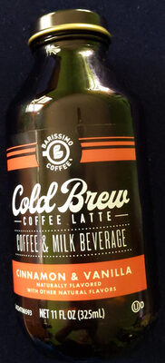Barissimo Cold Brew Cinnamon and Vanilla Coffee Latte